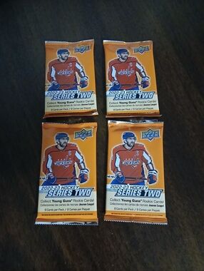 Upper Deck 2022-23 Hockey Series Two Trading Card Pack - 4 Pack Lot